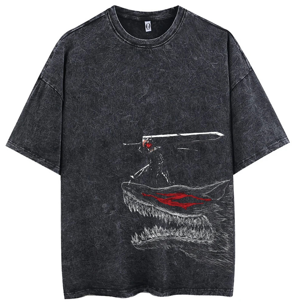 AURALUX” Camiseta Oversize Anime Shadow